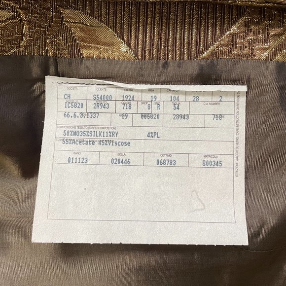 NWOT Versace Classic V2 Lurex Brocade Bow Pattern Waistcoat- Size 52 - Picture 10 of 10